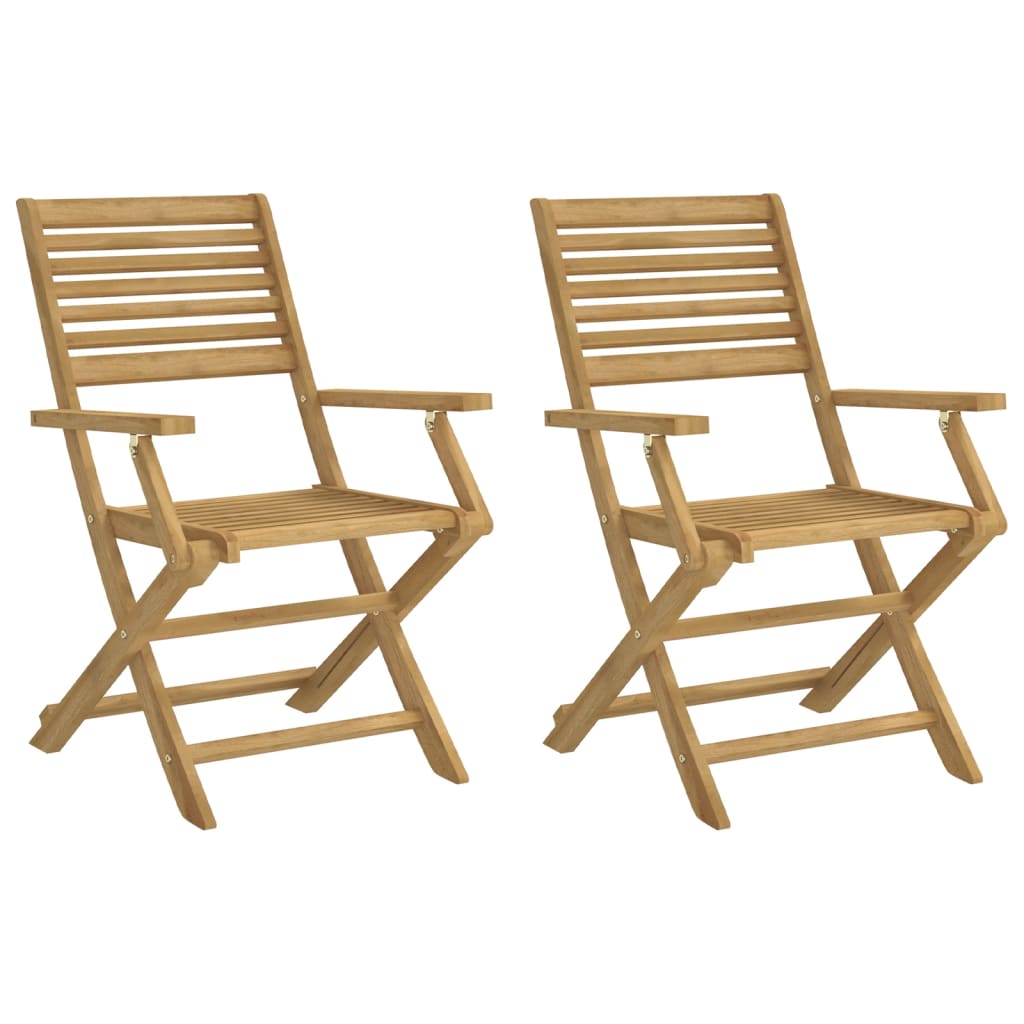 Folding Garden Chairs 2 pcs 54.5x61.5x86.5 cm Solid Wood Acacia