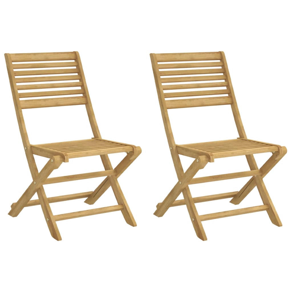 Folding Garden Chairs 2 pcs 48.5x61.5x87 cm Solid Wood Acacia