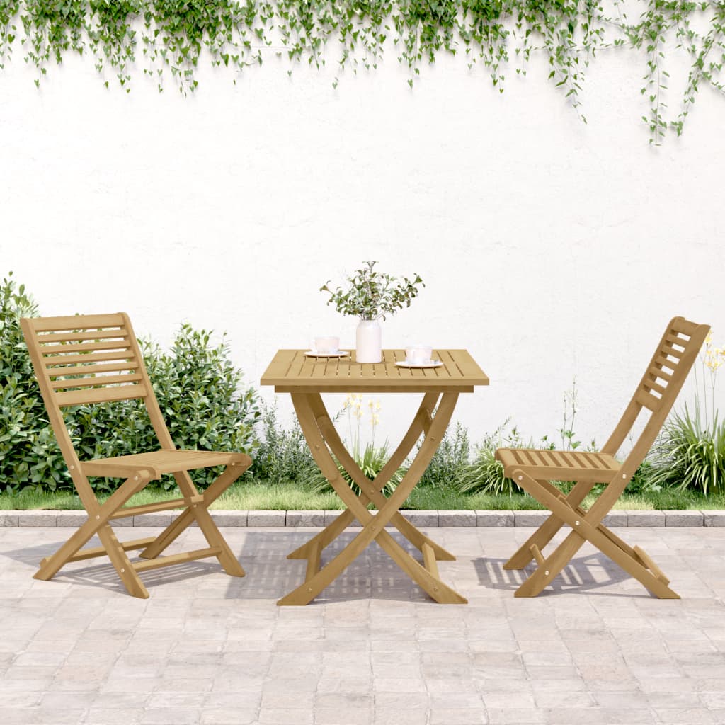 Folding Garden Chairs 2 pcs 48.5x61.5x87 cm Solid Wood Acacia