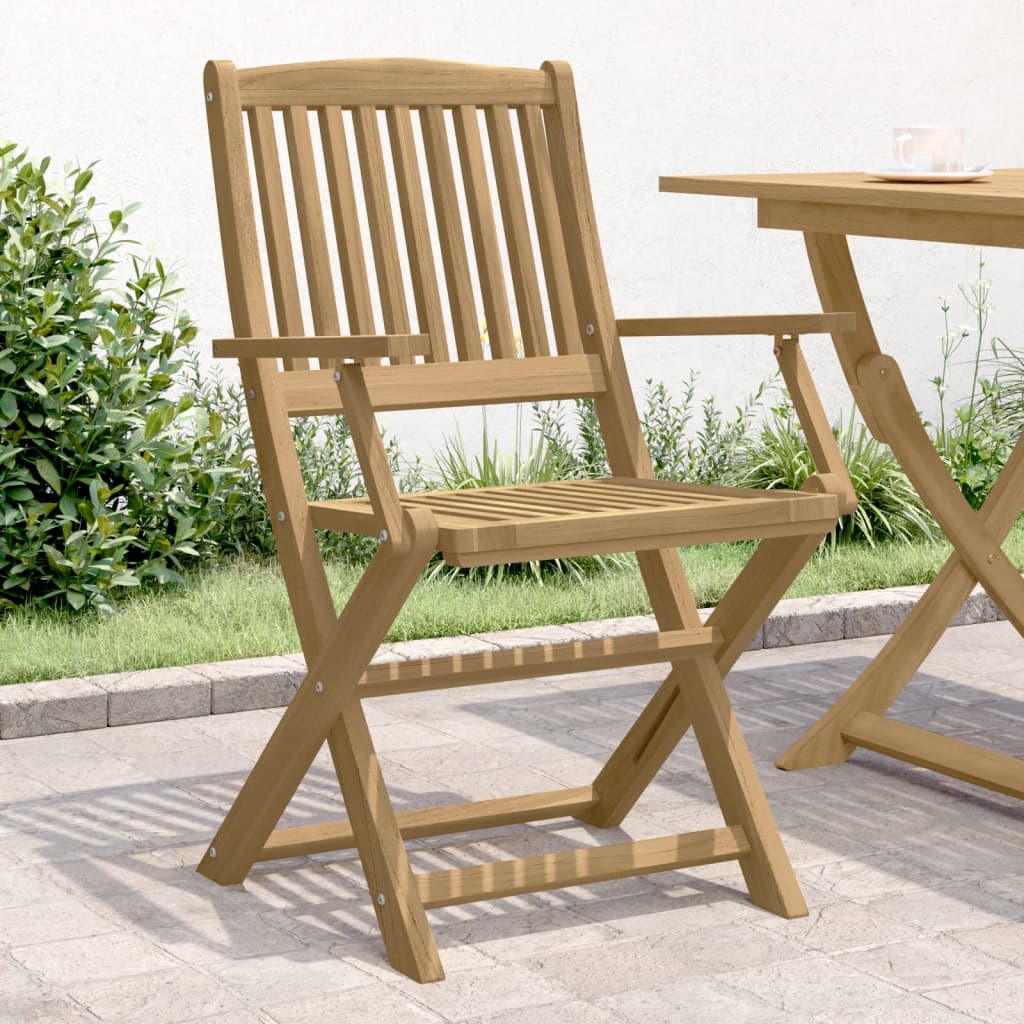 Folding Garden Chairs 2 pcs 58x54.5x90 cm Solid Wood Acacia