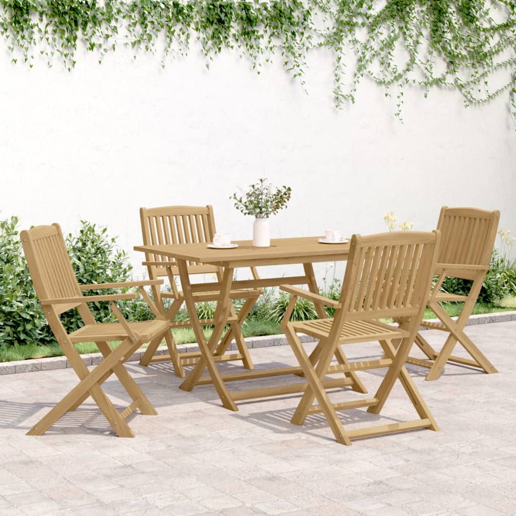 Folding Garden Chairs 4 pcs 57.5x54.5x90 cm Solid Wood Acacia