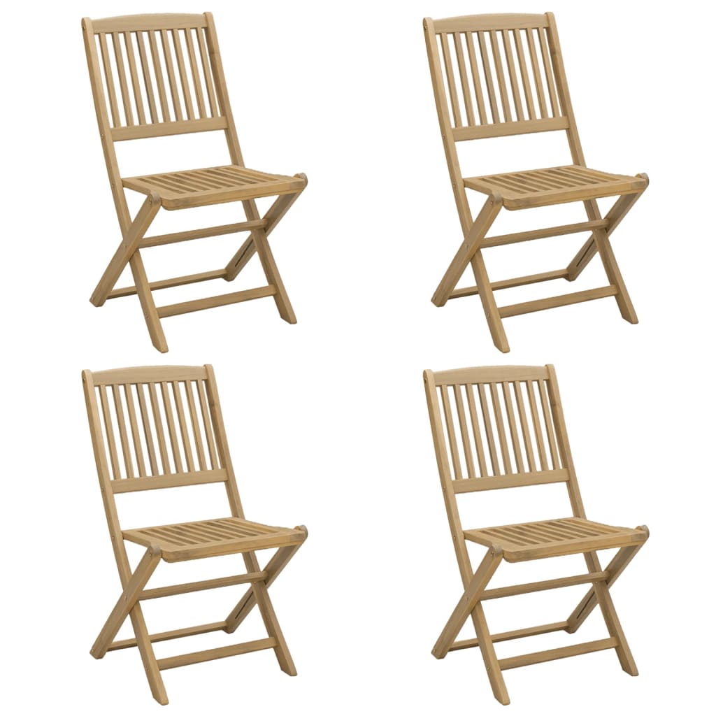 Folding Garden Chairs 4 pcs 57x49x90 cm Solid Wood Acacia