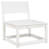 Garden Sofa White Solid Wood Pine