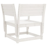 Garden Chair White Solid Wood Pine