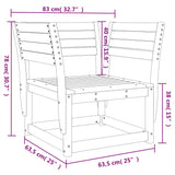 Garden Chair Wax Brown Solid Wood Pine