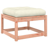 Garden Footstool with Cushions Solid Wood Douglas