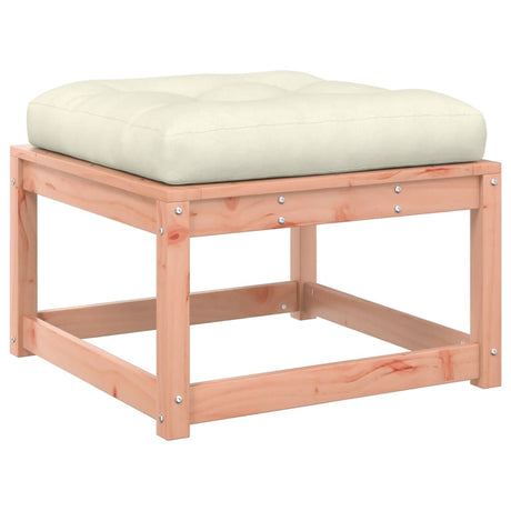 Garden Footstool with Cushions Solid Wood Douglas