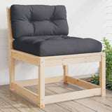 Garden Sofas with Cushions 2pcs Solid Wood Pine