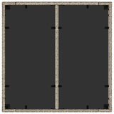 Garden Table with Glass Top Light Grey 90x90x75 cm Poly Rattan