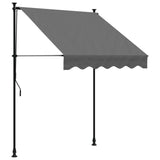 Retractable Awning Anthracite 150x150 cm Fabric and Steel