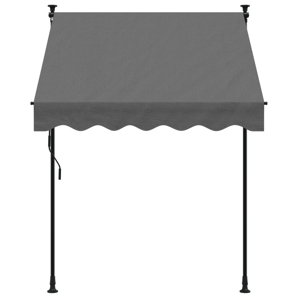 Retractable Awning Anthracite 150x150 cm Fabric and Steel