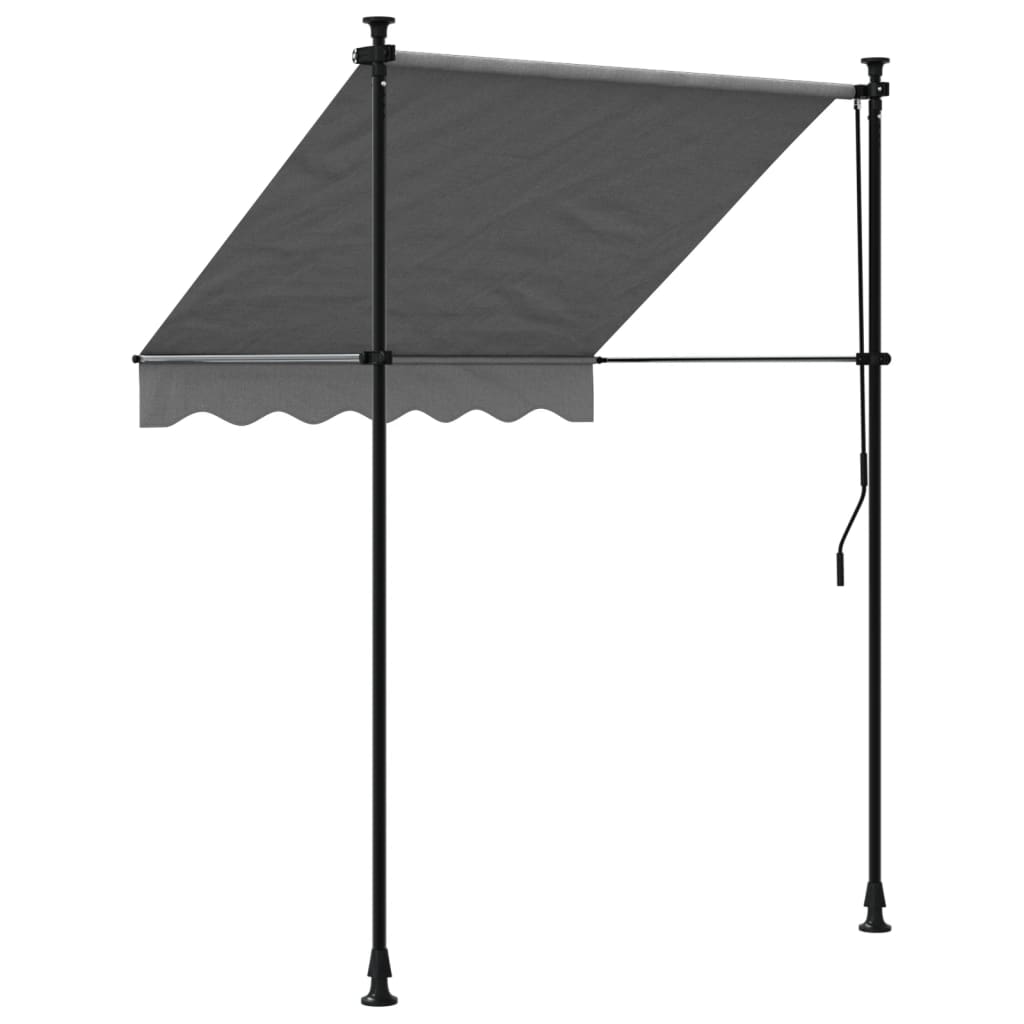 Retractable Awning Anthracite 150x150 cm Fabric and Steel