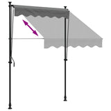 Retractable Awning Anthracite 150x150 cm Fabric and Steel