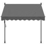 Retractable Awning Anthracite 200x150 cm Fabric and Steel