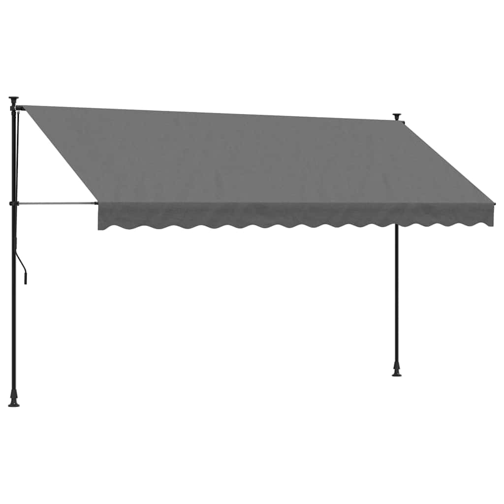 Retractable Awning Anthracite 350x150 cm Fabric and Steel
