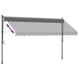 Retractable Awning Anthracite 350x150 cm Fabric and Steel