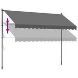 Retractable Awning Anthracite 350x150 cm Fabric and Steel