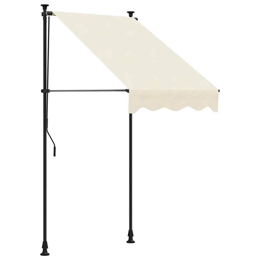 Retractable Awning Cream 100x150 cm Fabric and Steel