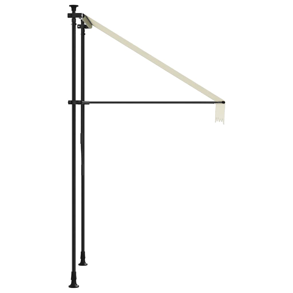 Retractable Awning Cream 100x150 cm Fabric and Steel