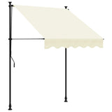 Retractable Awning Cream 150x150 cm Fabric and Steel