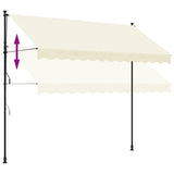 Retractable Awning Cream 300x150 cm Fabric and Steel