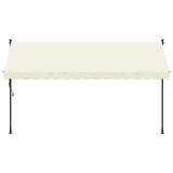 Retractable Awning Cream 350x150 cm Fabric and Steel