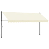 Retractable Awning Cream 400x150 cm Fabric and Steel