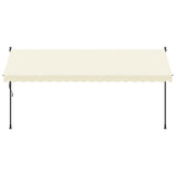 Retractable Awning Cream 400x150 cm Fabric and Steel