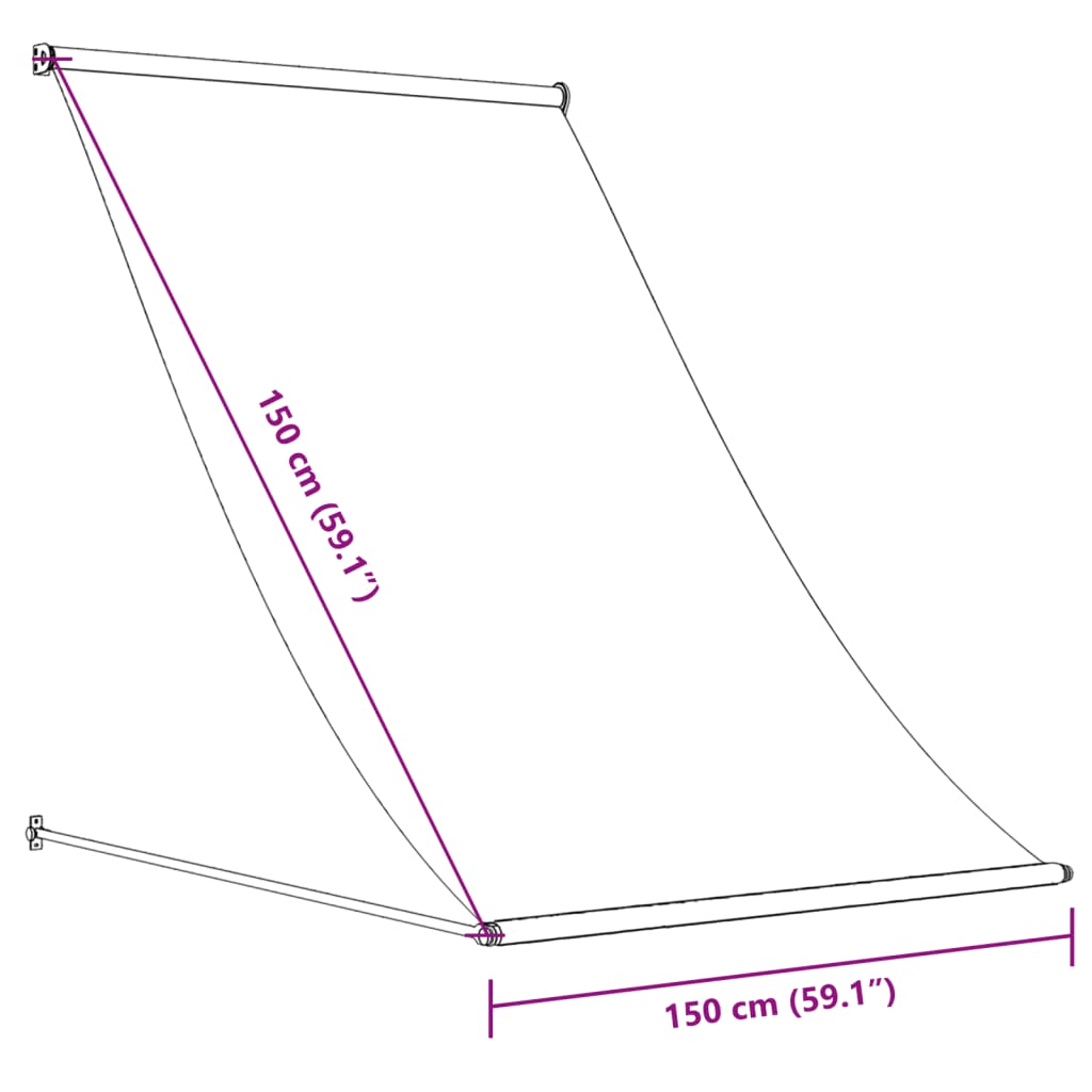 Retractable Awning Anthracite 150x150 cm Fabric and Steel