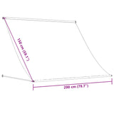 Retractable Awning Cream 200x150 cm Fabric and Steel