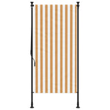 Outdoor Roller Blind Orange and White 100x270 cm Fabric&Steel