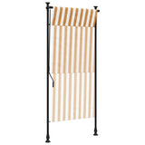 Outdoor Roller Blind Orange and White 100x270 cm Fabric&Steel
