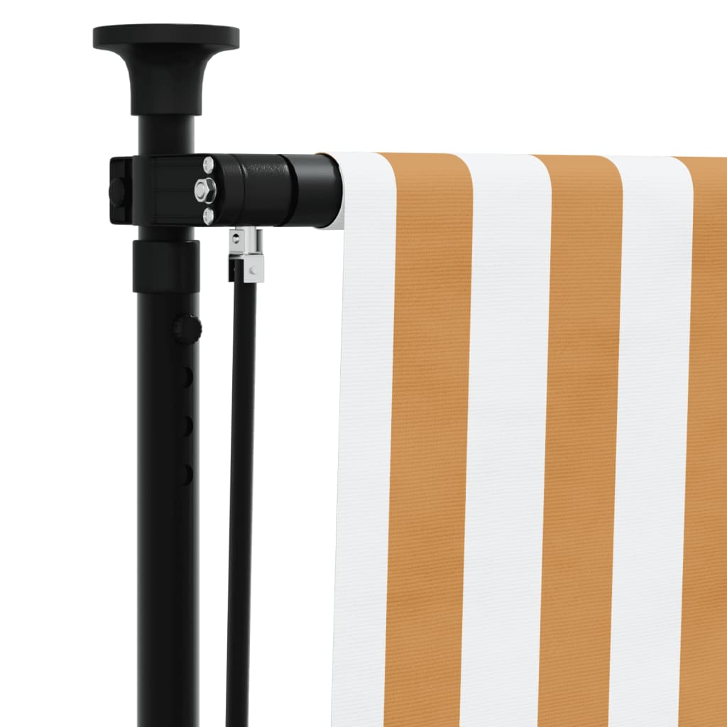 Outdoor Roller Blind Orange and White 100x270 cm Fabric&Steel