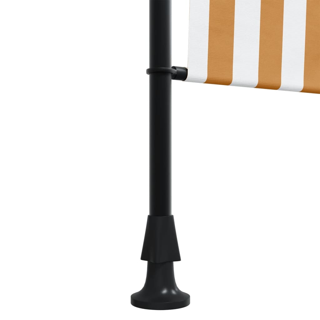 Outdoor Roller Blind Orange and White 100x270 cm Fabric&Steel