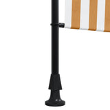 Outdoor Roller Blind Orange and White 100x270 cm Fabric&Steel