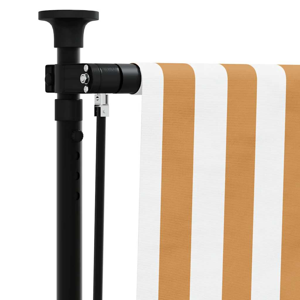 Outdoor Roller Blind Orange and White 120x270 cm Fabric&Steel