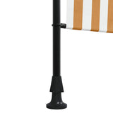 Outdoor Roller Blind Orange and White 120x270 cm Fabric&Steel