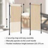 Outdoor Roller Blind Orange and White 120x270 cm Fabric&Steel