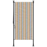 Outdoor Roller Blind Yellow and White 120x270 cm Fabric&Steel