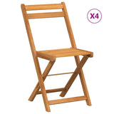 Folding Bistro Chairs 4 pcs Solid Wood Acacia