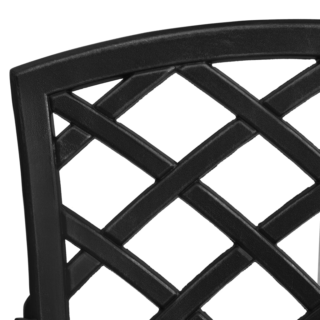 Garden Chairs 6 pcs Cast Aluminium Black