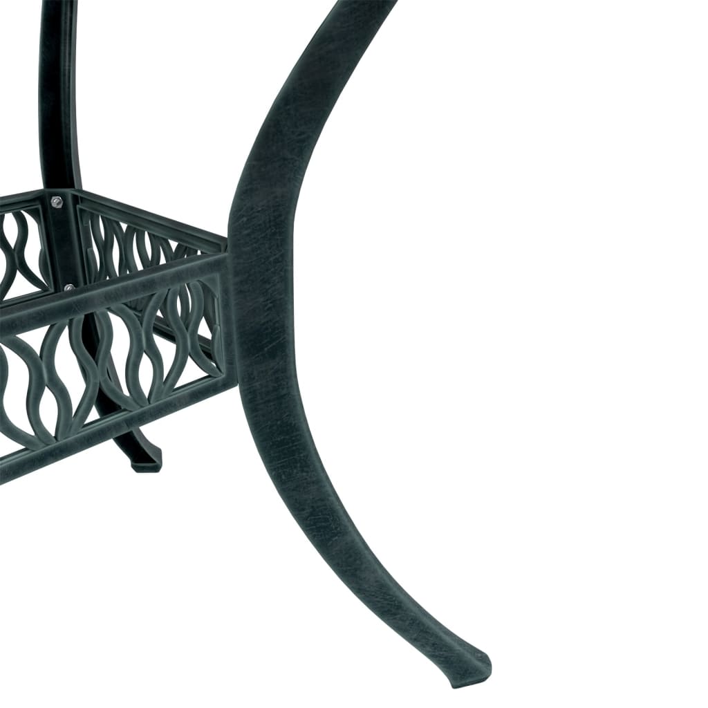 3 Piece Bistro Set Green Cast Aluminium