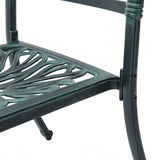 3 Piece Bistro Set Green Cast Aluminium