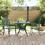 3 Piece Bistro Set Green Cast Aluminium