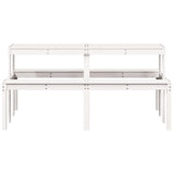 Picnic Table White 160x134x75 cm Solid Wood Pine