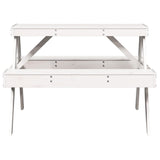 Picnic Table White 105x134x75 cm Solid Wood Pine