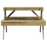 Picnic Table 105x134x75 cm Impregnated Wood Pine
