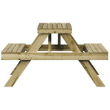 Picnic Table 105x134x75 cm Impregnated Wood Pine