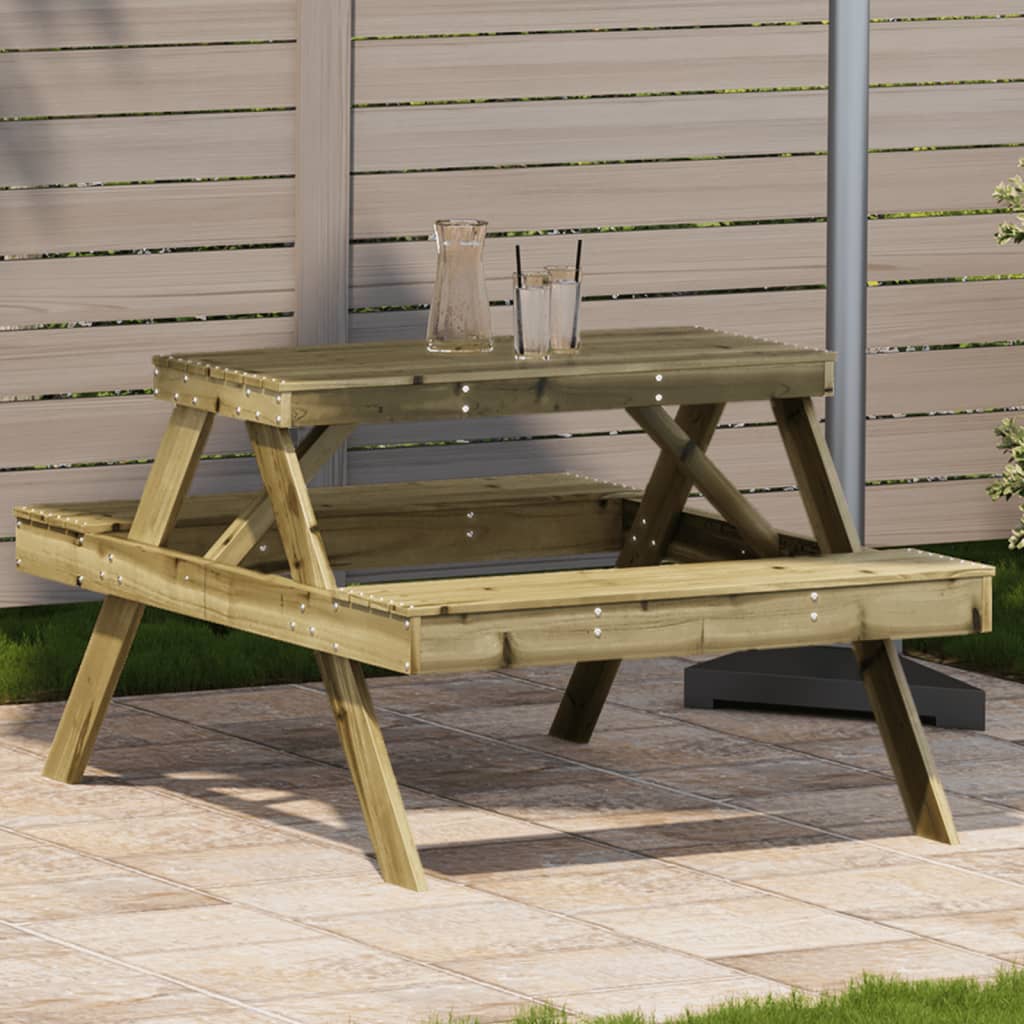 Picnic Table 105x134x75 cm Impregnated Wood Pine