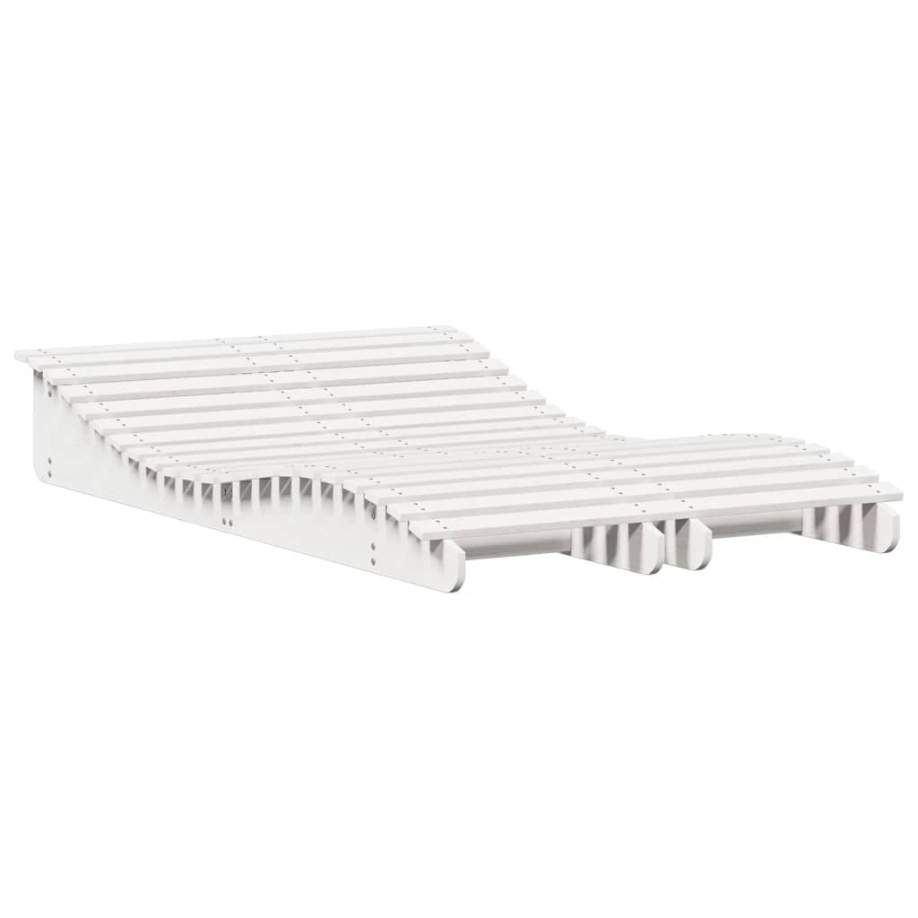 Sun Loungers 2 pcs White 205x60x31.5 cm Solid Wood Pine